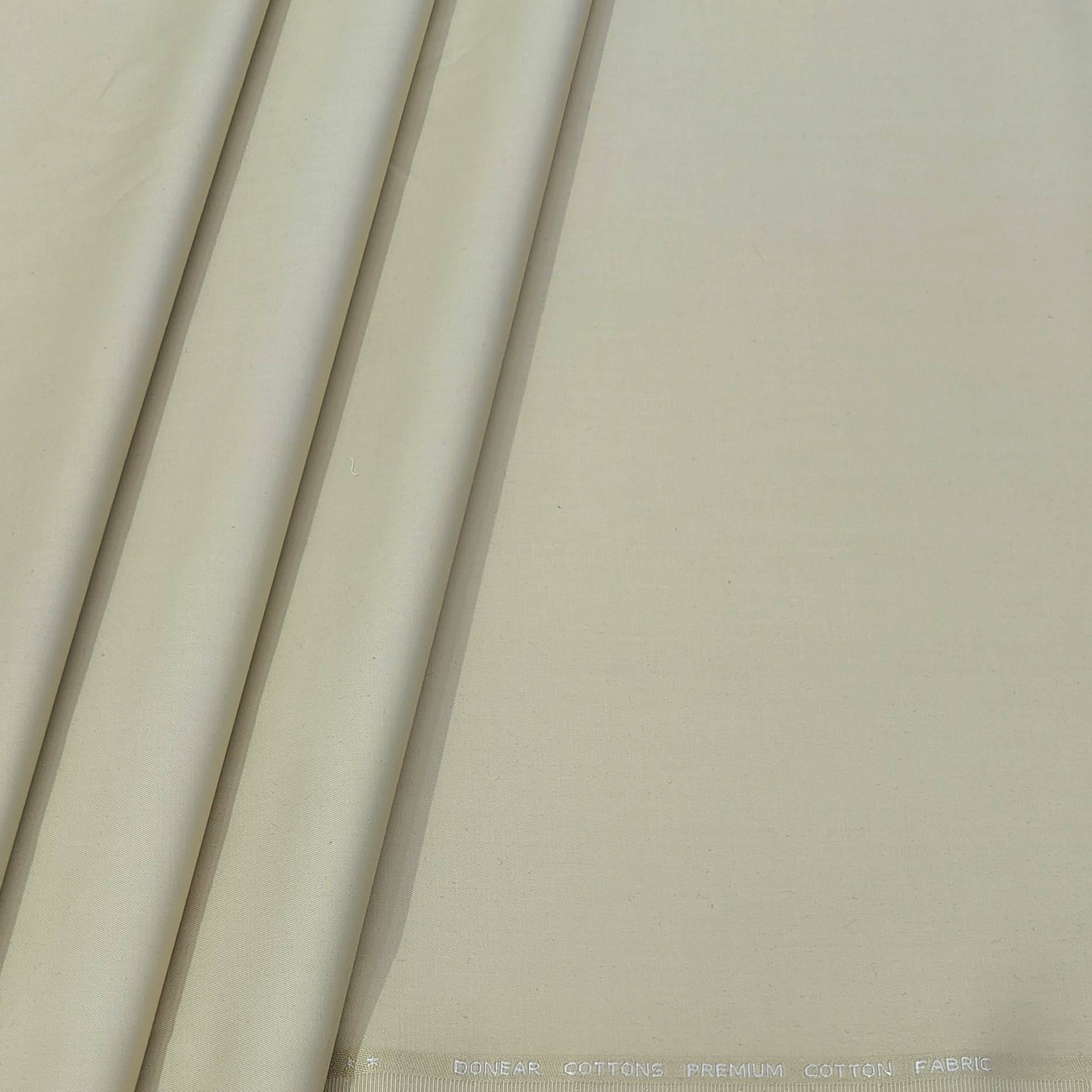 Trouser Fabric Donear Pure Cotton Plain Colour Ash Brown